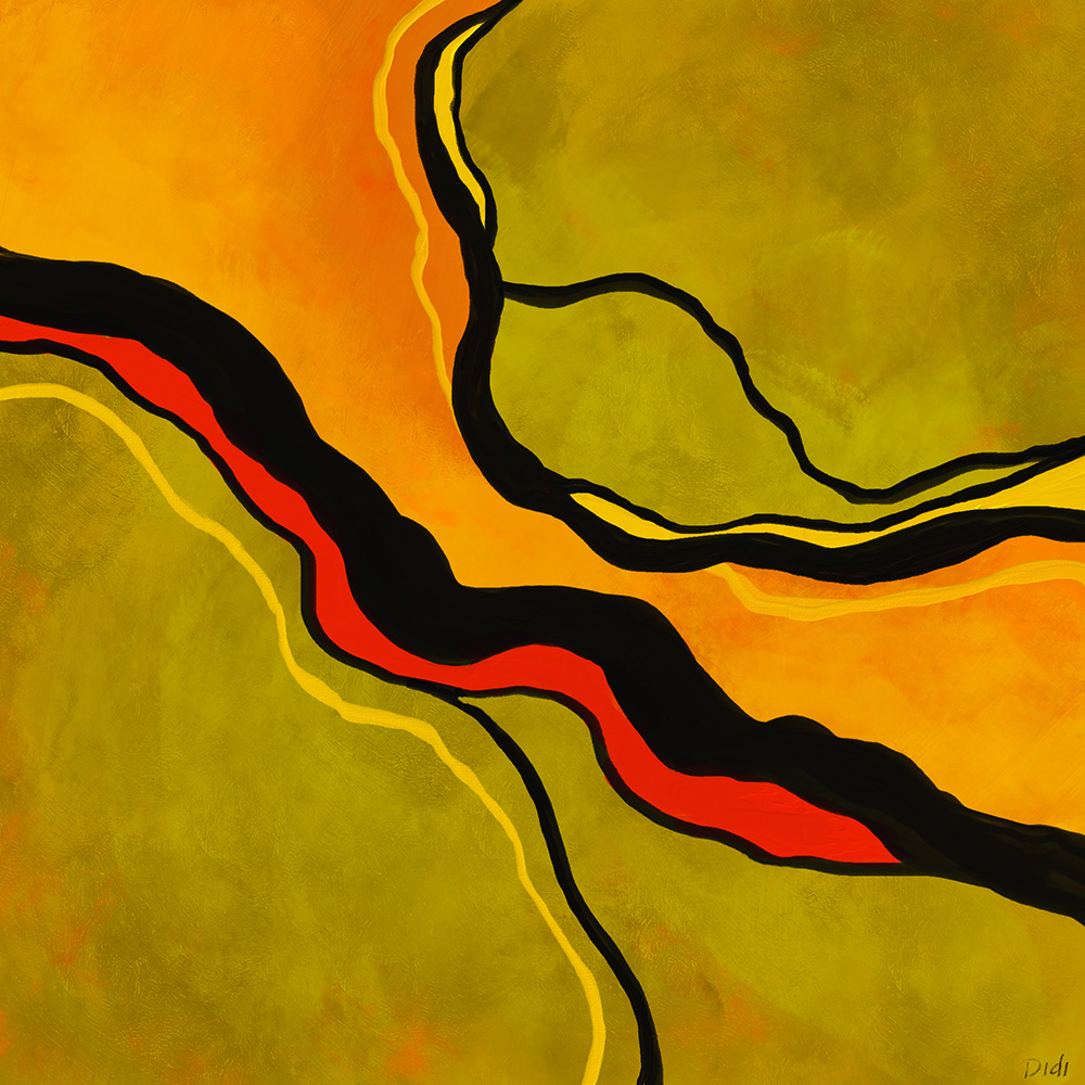 Abstract digital painting of a path
